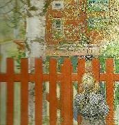 Carl Larsson staketet-vid staketet France oil painting artist